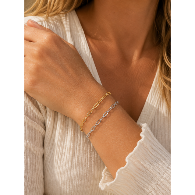 Goodies Label Stainless Steel Schakelarmband Zilverkleurig 15 + 5 cm