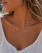 Goodies Label Stainless Steel Hartjes Ketting Zilverkleurig 40 + 5 cm