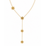 Goodies Label Goodies Label Stainless Steel Y-Ketting Bloemen & Crystal Goudkleurig