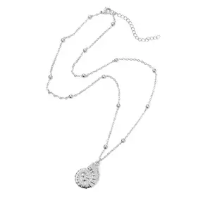 Goodies Label Stainless Steel Ketting Schelp Zilverkleurig 46,5 + 5 cm