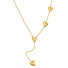 Goodies Label Stainless Steel Y-Ketting Hartjes Goudkleurig