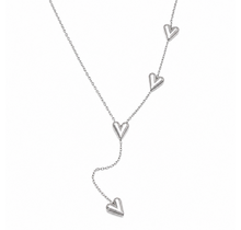 Goodies Label Stainless Steel Y-Ketting Hartjes Goudkleurig