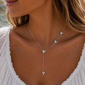 Goodies Label Stainless Steel Y-Ketting Hartjes Goudkleurig