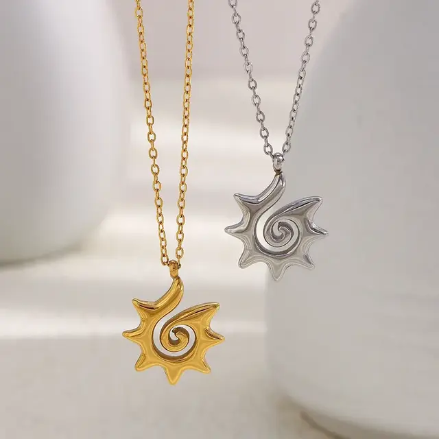 Goodies Label Stainless Steel Ketting Zon Spiraal Goudkleurig 40 + 5 cm