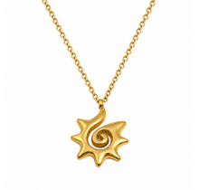 Goodies Label Stainless Steel Ketting Zon Spiraal Goudkleurig 40 + 5 cm