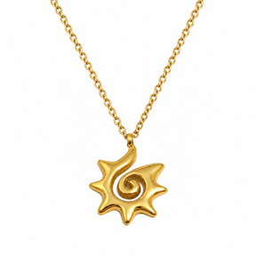 Goodies Label Stainless Steel Ketting Zon Spiraal Goudkleurig 40 + 5 cm