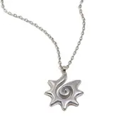Goodies Label Stainless Steel Ketting Zon Spiraal Zilverkleurig 40 + 5 cm