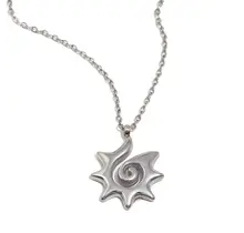 Goodies Label Stainless Steel Ketting Zon Spiraal Zilverkleurig 40 + 5 cm