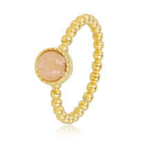 Bolletjes Ring met Ronde Edelsteen • Rose Quartz