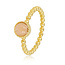 My Bendel Bolletjes Ring met Ronde Edelsteen • Rose Quartz