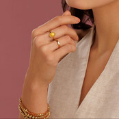Ovale Ring met Edelsteen • Citrien
