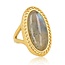 My Bendel Vintage Ring met Ovale Edelsteen • Labradorite