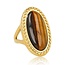 My Bendel Vintage Ring met Ovale Edelsteen • Tiger Eye