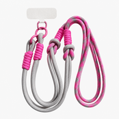 Telefoonkoord Grijs roze
