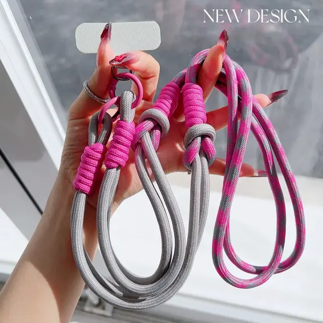 Telefoonkoord Grijs roze