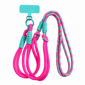 Telefoonkoord Turquoise roze