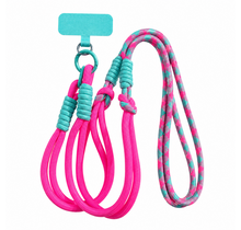 Telefoonkoord Turquoise roze