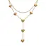 Goodies Label Goudkleurige Stainless Steel Layered Hartjes Ketting | Goodies
