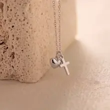 Zilverkleurige Stainless Steel Ketting met Hart & Kruis | Goodies