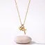 Goodies Label Goudkleurige Stainless Steel Ketting met Hart & Kruis | Goodies