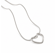 Zilverkleurige Stainless Steel Hart Ketting 40 + 5 cm | Goodies