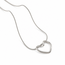 Goodies Label Zilverkleurige Stainless Steel Hart Ketting 40 + 5 cm | Goodies