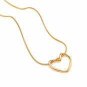 Goudkleurige Stainless Steel Hart Ketting 40 + 5 cm | Goodies