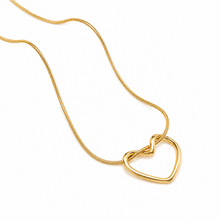 Goudkleurige Stainless Steel Hart Ketting 40 + 5 cm | Goodies