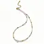 Goodies Label Lichtroze Kralen Ketting Stainless Steel 40 + 5 cm | Goodies