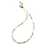 Goodies Label Witte Kralen Ketting Stainless Steel 40 + 5 cm | Goodies