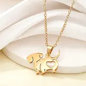 Goudkleurige Stainless Steel Teckel Ketting 50 cm | Goodies