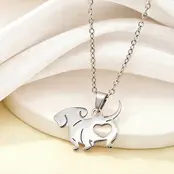 Zilverkleurige Stainless Steel Teckel Ketting 50 cm | Goodies