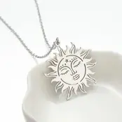 Zilverkleurige Stainless Steel Zon Ketting 50 cm | Goodies
