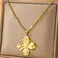 Goodies Label Goudkleurige Stainless Steel Bloem Ketting 50 cm | Goodies