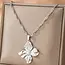 Goodies Label Zilverkleurige Stainless Steel Bloem Ketting 50 cm | Goodies