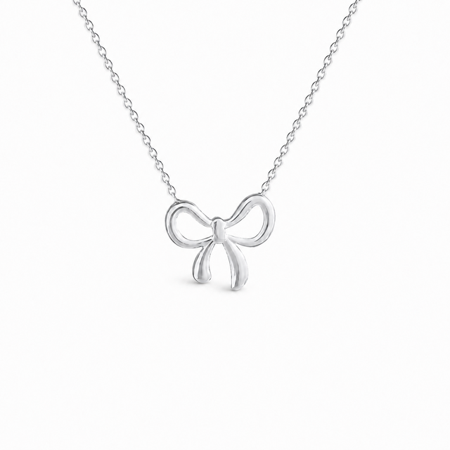 Zilverkleurige Stainless Steel Strik Ketting | Goodies