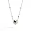 Goodies Label Zilverkleurige Stainless Steel Hart Ketting 40 + 5 cm | Goodies
