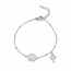 Goodies Label Zilverkleurige armband met medaillon & kruis