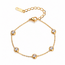 Goodies Label Goudkleurige Stainless Steel Armband met Zirconia | Goodies