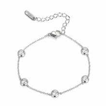 Zilverkleurige Stainless Steel Armband met Zirconia | Goodies