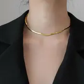 Goudkleurige Stainless Steel Korte Ketting 38 cm | Goodies