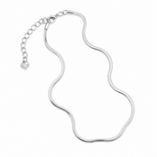 Zilverkleurige Stainless Steel Korte Ketting 38 cm | Goodies