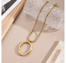Goudkleurige Stainless Steel Statement Ketting 45 cm | Goodies
