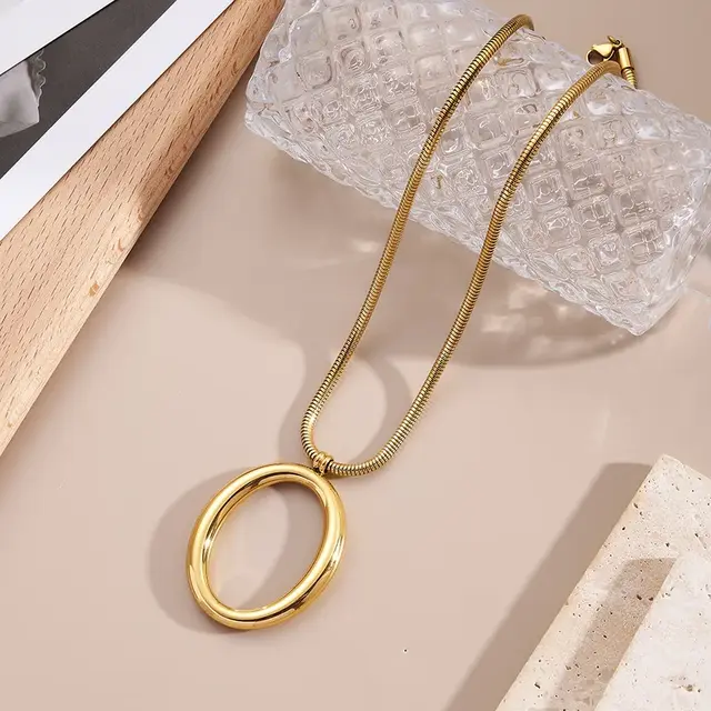 Goudkleurige Stainless Steel Statement Ketting 45 cm | Goodies