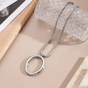 Zilverkleurige Stainless Steel Statement Ketting 45 cm | Goodies