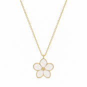 Goudkleurige Stainless Steel Bloem Ketting 45,5 + 5,5 cm | Goodies