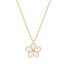 Goudkleurige Stainless Steel Bloem Ketting 45,5 + 5,5 cm | Goodies