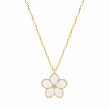 Goudkleurige Stainless Steel Bloem Ketting 45,5 + 5,5 cm | Goodies
