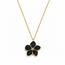 Goodies Label Goudkleurige Stainless Steel Bloem Ketting Zwart | Goodies