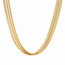 Goodies Label Goudkleurige Stainless Steel Multi-Strand Ketting 34 + 8 cm | Goodies